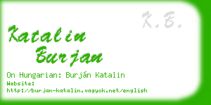 katalin burjan business card