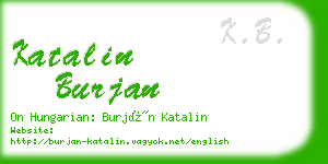 katalin burjan business card
